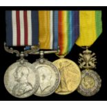 A fine Great War 'Horse Transport' M.M. group of four awarded to Driver W. S. Keillor, Royal...