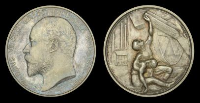 Specimen Medal: Edward Medal (Industry), E.VII.R., an unnamed specimen, planchet only, house...