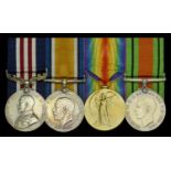 A Great War 1917 'French theatre' M.M. group of four awarded to Sergeant, later Second Lieut...