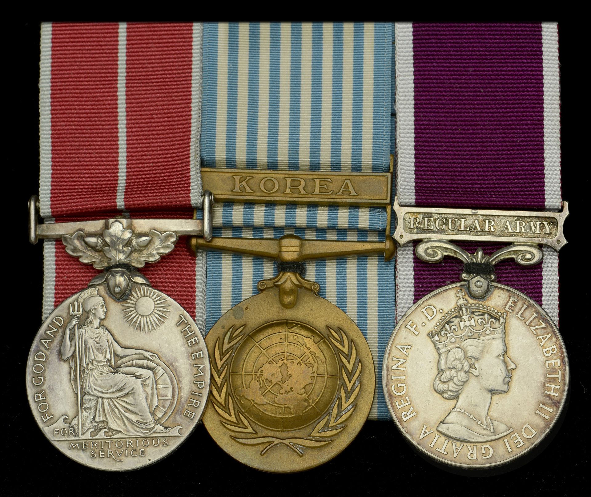 A post-War B.E.M. group of three awarded to Sergeant R. W. Kinsley, 42 Field Regiment, Royal...
