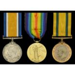 Three: Private F. J. Nicholas, Somerset Light Infantry British War and Victory Medals (58...