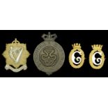 Kildare Rifle Militia Other Ranks Glengarry Badge. A good example c.1874-81, blackened crow...