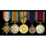 A 'Royal Funeral' R.V.M. group of five awarded to Captain W. Holden, Royal Field Artillery,...