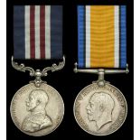 A Great War 'Western Front' M.M. pair awarded to Sergeant J. Hurley, East Lancashire Regimen...