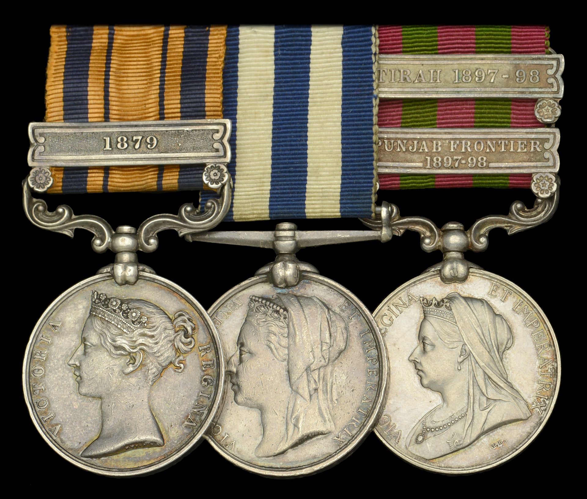 Three: Gunner P. Northcott, Royal Artillery South Africa 1877-79, 1 clasp, 1879 (4223. G...