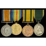 Four: Private H. H. Marsden, Devonshire Regiment British War and Victory Medals (1170 A....