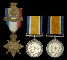 1914 Star (3-9826 Pte. B. Winchurst. 1/Wilts: R.); British War Medal 1914-20 (2) (33751 Pte....
