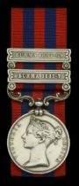 India General Service 1854-95, 2 clasps, Burma 1885-7, Burma 1887-89 (46354 Gunr. W. H. Joyc...