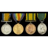 Four: Private W. A. Higgins, Hampshire Regiment British War and Victory Medals (74 Pte. W...