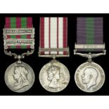 Renamed and Defective Medals (3): India General Service 1895-1902, 2 clasps, Punjab Frontier...