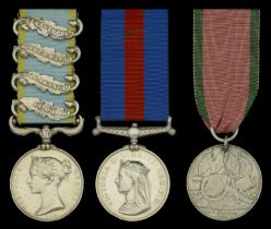 Three: Gunner Robert Neil, Royal Artillery Crimea 1854-56, 4 clasps, Alma, Balaklava, In...