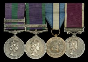 Four: Sergeant J. Keenan, Royal Artillery General Service 1918-62, 2 clasps, Near East, A...