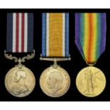 A Great War 'Western Front' M.M. group of three awarded to Lance-Corporal H. F. Tallent, Ess...