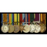 Seven: Sapper W. H. Masters, Royal Engineers British War and Victory Medals (516020 Spr....