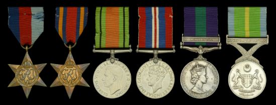 Six: Major M. Berkeley, Royal Artillery 1939-45 Star; Burma Star; Defence and War Medals...