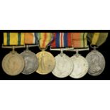 Six: Sergeant. L. Veale, Devonshire Regiment British War and Victory Medals (290046 Sjt....