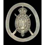 6th (The Carabiniers) Dragoon Guards Arm Badge. A scarce example, silver, hallmarks for Lon...