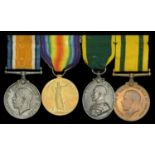 Four: Private A. C. Lightwood, East Surrey Regiment British War and Victory Medals (1811...
