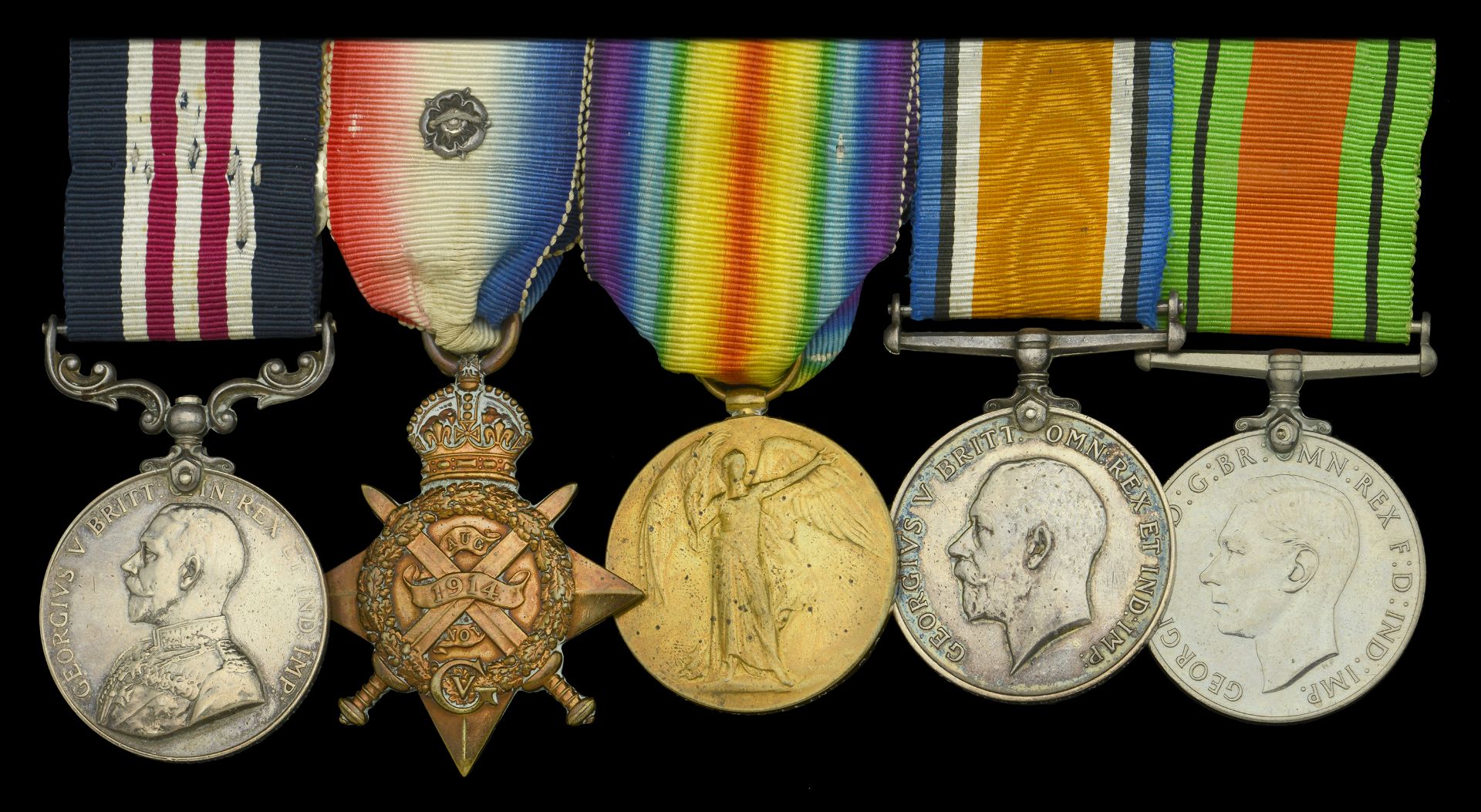 A Great War 'Western Front' M.M. group of five awarded to Sergeant S. W. Collins, â€œQâ€ Batter...