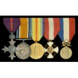 A Great War M.B.E. group of five awarded to Lieutenant J. G. Barraclough, Royal Fusiliers, w...