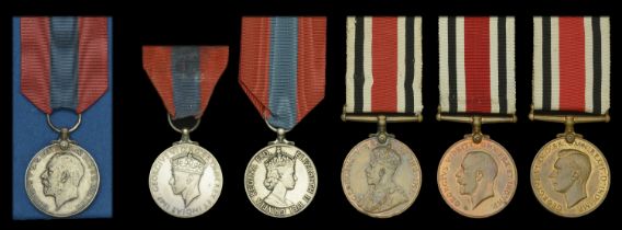 Imperial Service Medal (3), G.V.R., Circular issue, 1st 'coinage head' issue (Henry Pycroft)...