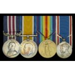 A Great War 1917 'French theatre' M.M. group of four awarded to Corporal H. V. Chignall, 15t...