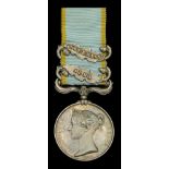 Crimea 1854-56, 2 clasps, Alma, Inkermann (Robt. Purcell. 41st. Regt.) officially impressed...