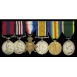 A Great War 'Western Front' D.C.M., M.M. group of six awarded to Battery Sergeant-Major H. F...