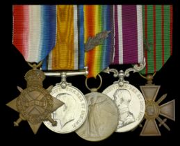 Five: Sergeant T. L. Carr, Royal Engineers 1914-15 Star (40705 Spr. T. L. Carr. R.E.); Br...