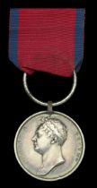 An unusual double-issue pair of Waterloo medals awarded to Lieutenant Samuel Phelps, Royal F...