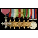 A Second War 'Civil Division' M.B.E. group of seven attributed to Ship's Master G. G. Rich,...