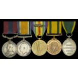A Great War 'Egyptian operations' D.C.M. group of five awarded to Sergeant R. Brewster, 1/1s...