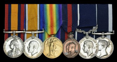 Six: Colour Sergeant S. Partridge, Royal Marines Queen's South Africa 1899-1902, no clas...