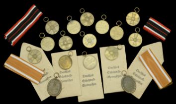 Germany, Third Reich, War Merit Medal (14), bronze; West Wall Medal (5), bronze, all in thei...