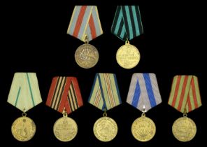 Union of Soviet Socialist Republics, Medal for the Defence of Leningrad, bronze; Medal for t...