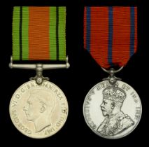 Pair: Police Constable D. Reardon, Metropolitan Police Defence Medal; Coronation 1911, Me...