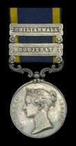 Punjab 1848-49, 2 clasps, Chilianwala, Goojerat (Bombardier George Seffert 3rd. Troop 2d. Bn...