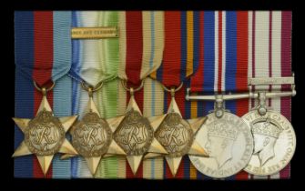Six: Lieutenant R. Neville, Royal Navy 1939-45 Star; Atlantic Star, 1 clasp, France and...