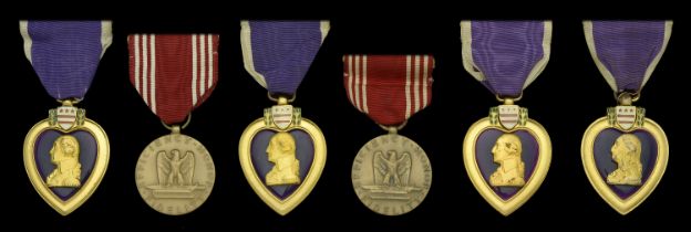 A United States of America Second War Purple Heart pair awarded to R. F. Foss United States...
