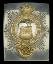 The (King's Own) 2nd Staffordshire (Light Infantry) Militia Officer's Shoulder Belt Plate 18...
