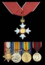 The historically important C.B.E. group of five awarded to Lieutenant J. E. M. Carvell, 16th...