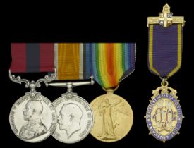A Great War 1918 'Western Front' D.C.M. group of three awarded to Sergeant P. Wray, Yorkshir...