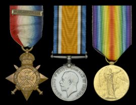 Three: Driver A. H. Manning, Royal Horse Artillery 1914 Star, with clasp (52793 Dvr: A. H...