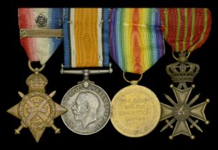 Four: Private W. J. Fearn, 21st Lancers and Military Mounted Police 1914 Star, with clasp...