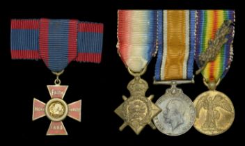 Miniature Medals: Royal Red Cross, 1st Class (R.R.C.), G.V.R., silver-gilt and enamel, on la...