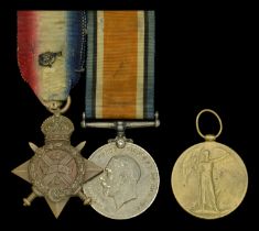 Three: Corporal S. Hall, Suffolk Regiment 1914 Star (1908 Pte S. Hall. 1/4 Suff: R.); Bri...