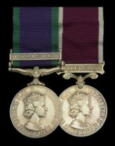 Pair: Corporal D. Armstrong, Royal Army Medical Corps General Service 1962-2007, 1 clasp,...