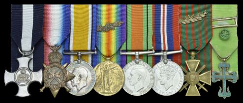 A Great War D.S.C. group of eight awarded to Commander H. Forrester, Royal Navy, for service...