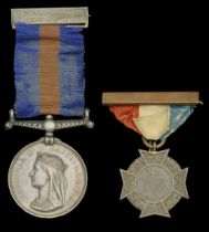 Pair: Corporal James West, 1st Waikato Regiment New Zealand 1845-66, reverse undated (Cor...