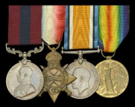 A Great War 'Western Front' D.C.M. group of four awarded to Sergeant B. Boardman, Royal Fiel...